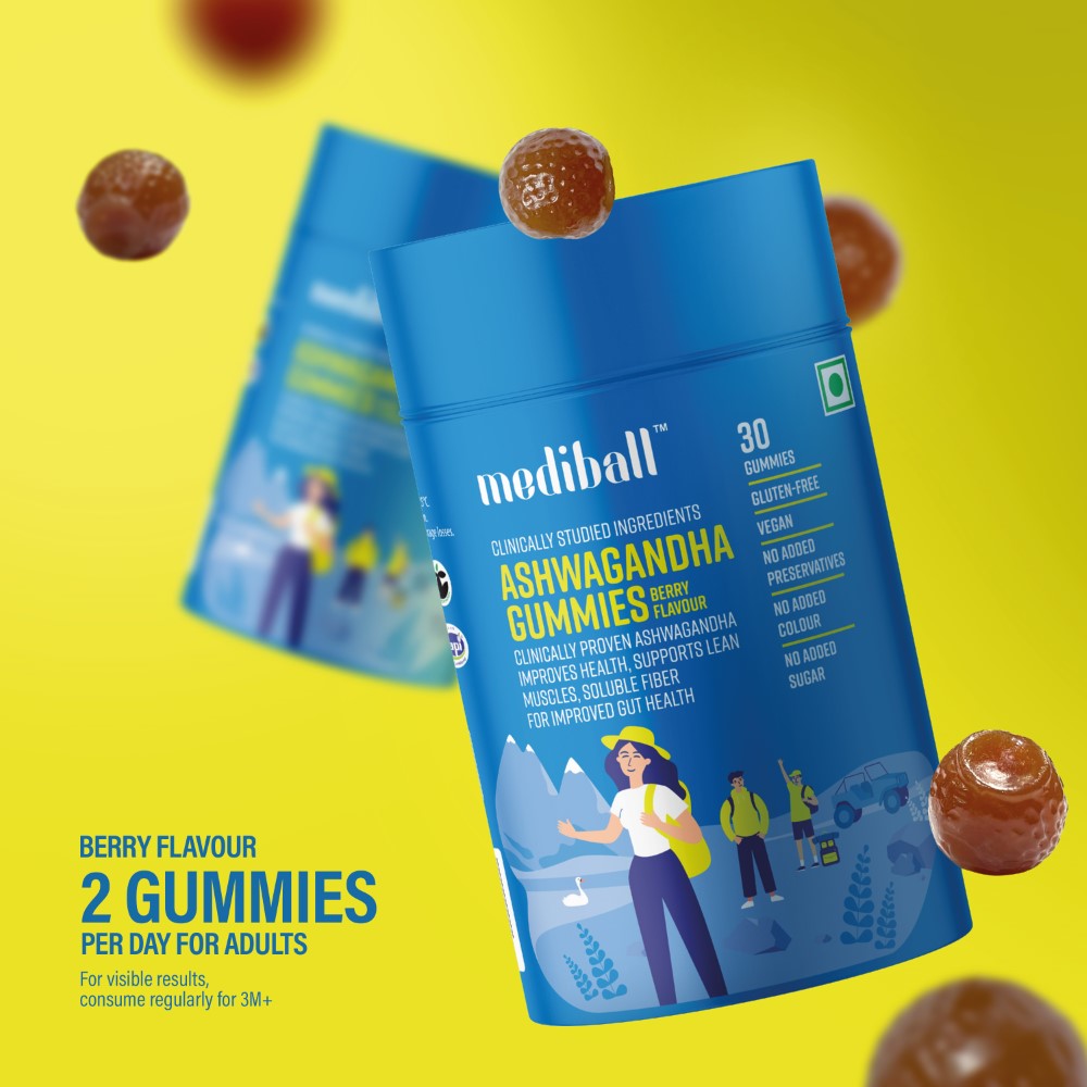Mediball Ashwagandha Gummies | No Added Sugar